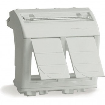 Адаптер DKC для двух информационных разъемов Keystone 2 модуля Адаптер DKC для двух информационных разъемов Keystone 2 модуля