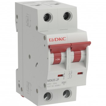 Автоматический выключатель модульный DKC YON max типа MD63S, 4,5кА, 2 полюса, хар-ка C, 32А Автоматический выключатель модульный DKC YON max типа MD63S, 4,5кА, 2 полюса, хар-ка C, 32А