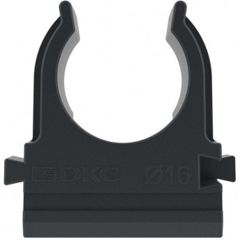 Держатель для труб (клипса) DKC 51016N d16мм с защелкой черный Держатель для труб (клипса) DKC 51016N d16мм с защелкой черный