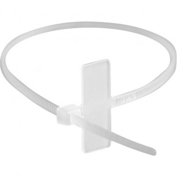 Хомут кабельный DKC 2.5х100 полиамид белый с табличкой 7.8х24.5 (уп.100шт) 252100SR-M Хомут кабельный DKC 2.5х100 полиамид белый с табличкой 7.8х24.5 (уп.100шт) 252100SR-M