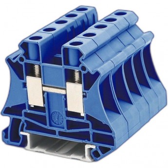 Клемма проходная DKC TUR-10-BU винтовой зажим 2 точки подключения 10кв.мм синяя