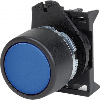 Кнопка DKC плоская с фиксацией, синяя