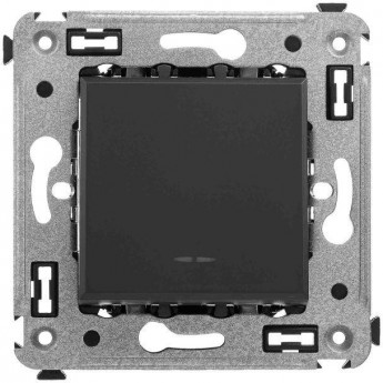 Кнопка одноклавишная DKC AVANTI СП, черный матовый