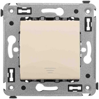 Кнопка одноклавишная DKC AVANTI СП, ванильная дымка