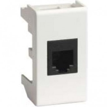 Компьютерная розетка RJ45 DKC VIVA кат.6, 8P8C, белая, 1мод