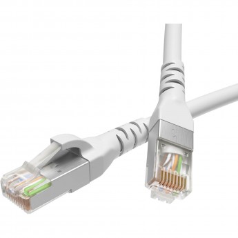 Патч-корд экранированный DKC CAT6 F/UTP 4х2 LSZH белый 2м