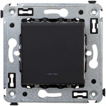 Переключатель одноклавишный DKC AVANTI СП, черный матовый