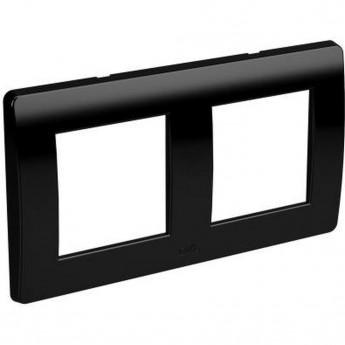 Рамка DKC на 2+2 модуля (двухместная), черная