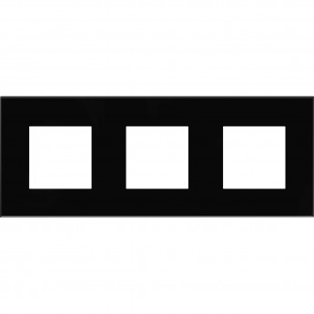 Рамка DKC "Avanti", "Черный квадрат", 3 поста (6 модуля)