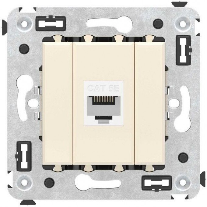 Розетка компьютерная DKC AVANTI СП RJ45 кат.5E, ванильная дымка, без шторок 4405663 Розетка компьютерная DKC AVANTI СП RJ45 кат.5E, ванильная дымка, без шторок 4405663