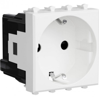 Розетка модульная DKC "AVANTI" 2P+E, с з/ш, "Белое облако", 2 модуля