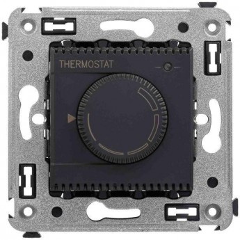 Термостат для теплых полов DKC AVANTI СП, черный матовый