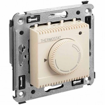 Термостат для теплых полов DKC AVANTI СП, ванильная дымка