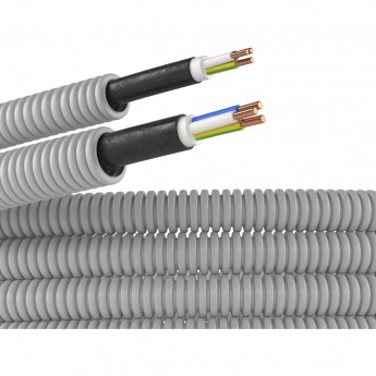 Труба гофрированная DKC ПВХ д.16мм с кабелем РЭК ГОСТ+ ВВГнгLS 3*2.5 (50м)