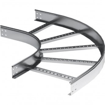 Угол горизонтальный DKC 90º 80x300 R600, цинк-ламельный Угол горизонтальный DKC 90º 80x300 R600, цинк-ламельный