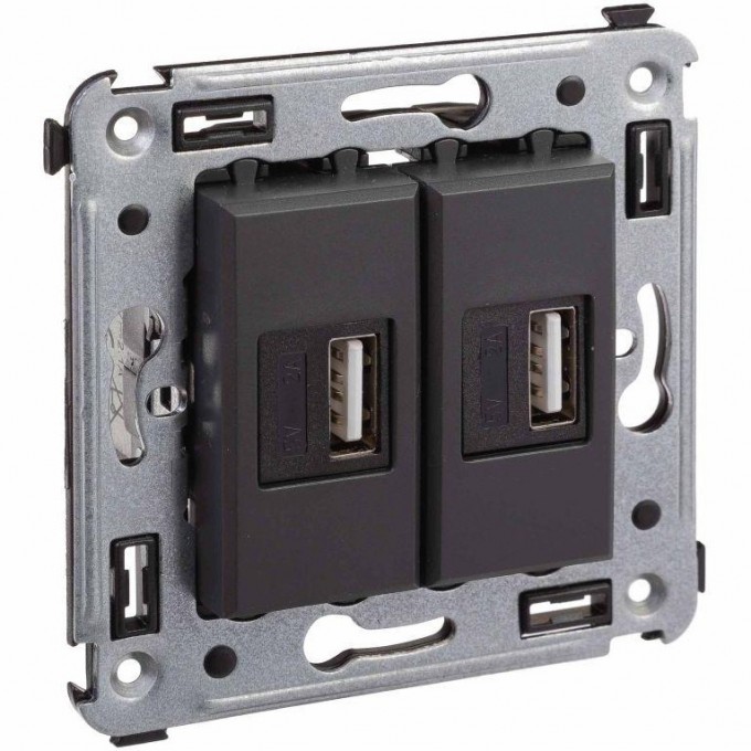 Устройство зарядное USB DKC AVANTI СП, черный матовый 4412543 Устройство зарядное USB DKC AVANTI СП, черный матовый 4412543