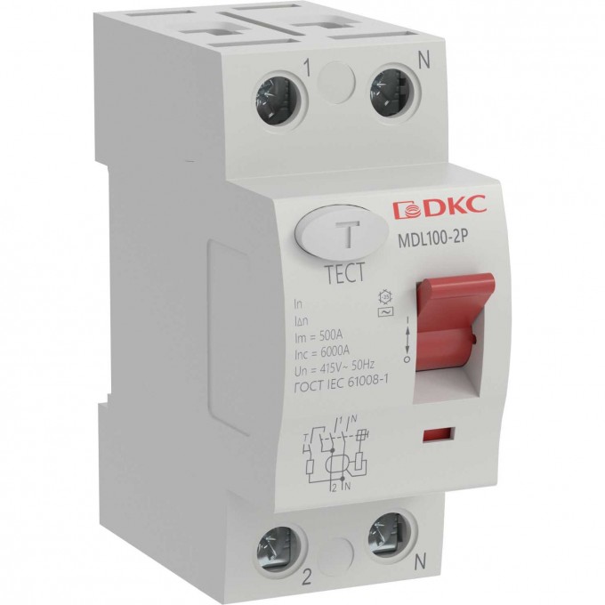 Выключатель дифференциального тока DKC 2п 80A 100мА АС MDL100-2P3-80-AC Выключатель дифференциального тока DKC 2п 80A 100мА АС MDL100-2P3-80-AC